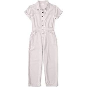abercrombie girls utility flight suit in ivory/tan